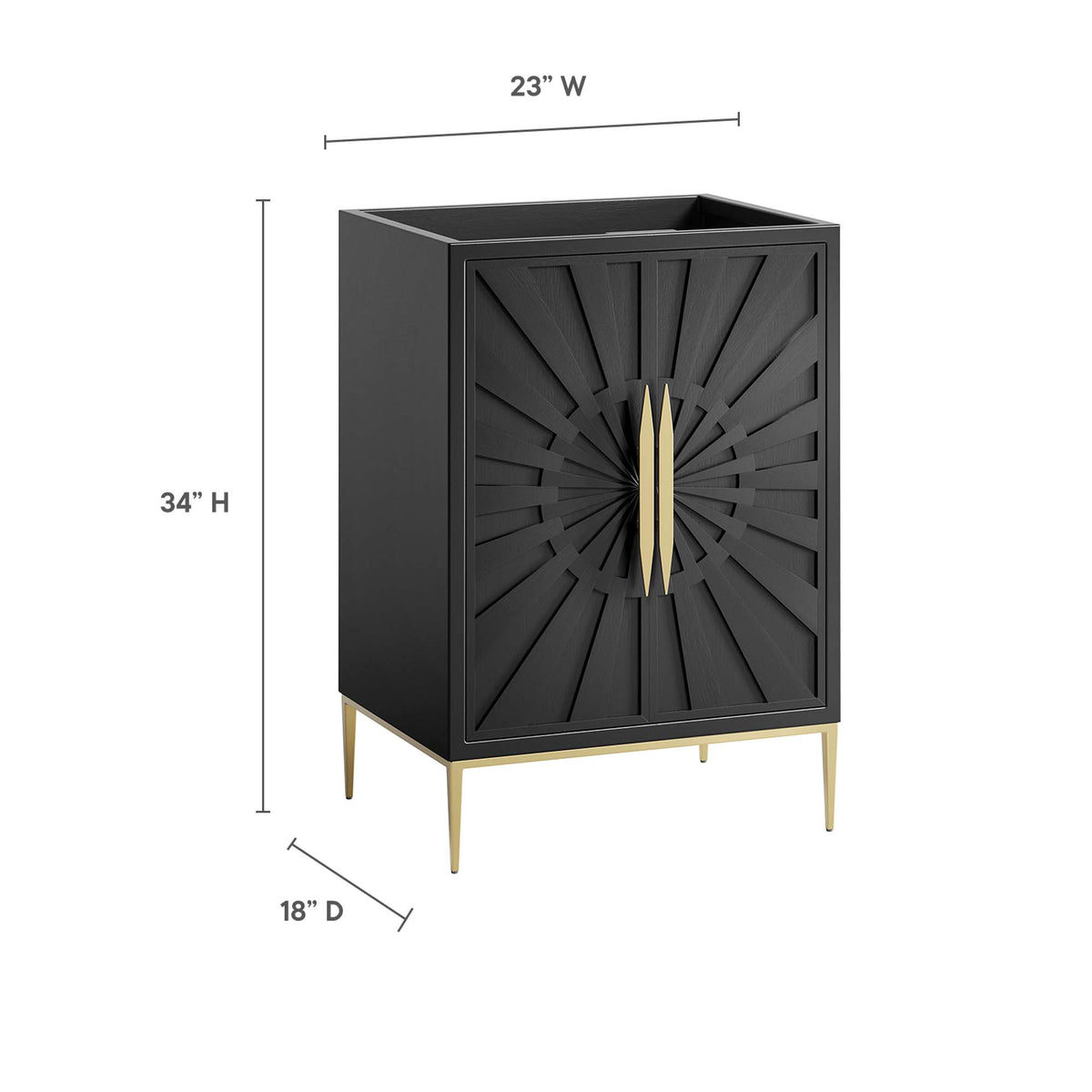 Awaken 24" Bathroom Vanity Cabinet - Black