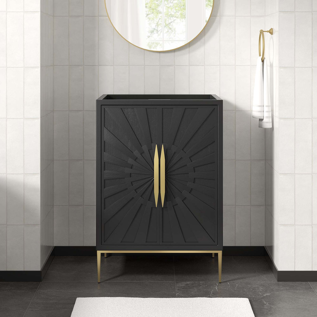 Awaken 24" Bathroom Vanity Cabinet - Black