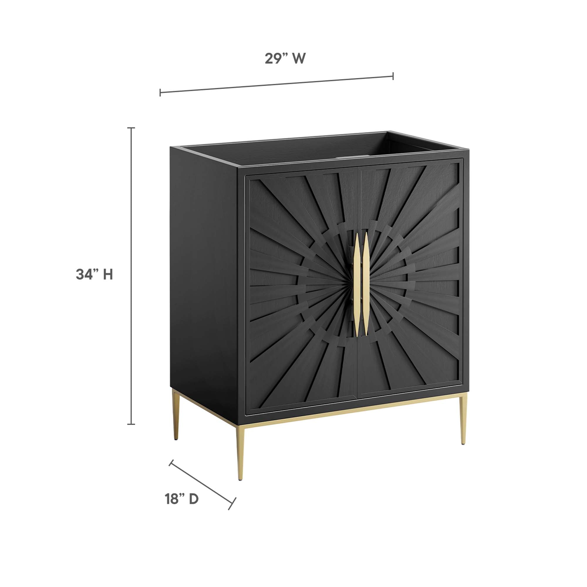 Awaken 30" Bathroom Vanity Cabinet - Black