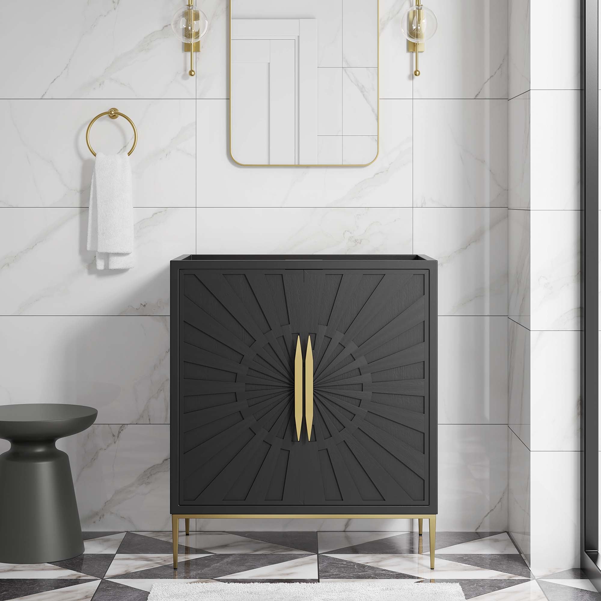Awaken 30" Bathroom Vanity Cabinet - Black