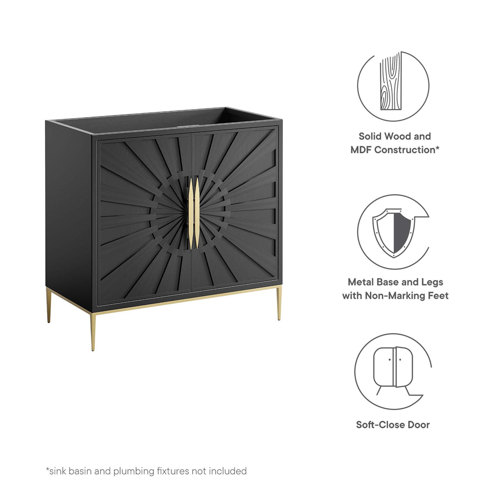 Awaken 36" Bathroom Vanity Cabinet - Black