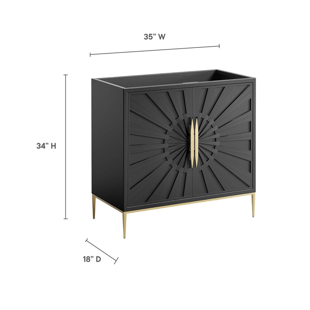 Awaken 36" Bathroom Vanity Cabinet - Black