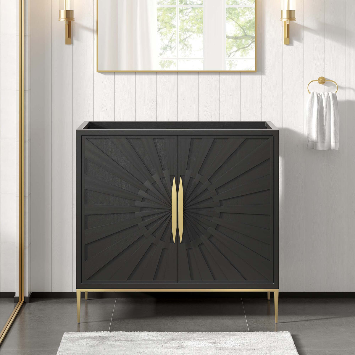 Awaken 36" Bathroom Vanity Cabinet - Black