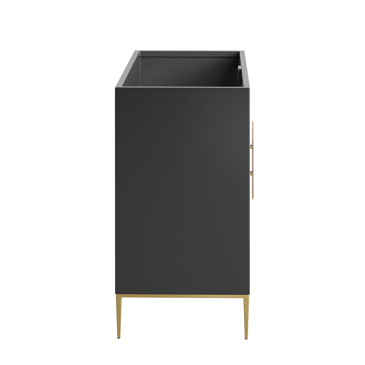 Awaken 48" Double or Single Sink Compatible (Not Included) Bathroom Vanity Cabinet - Black