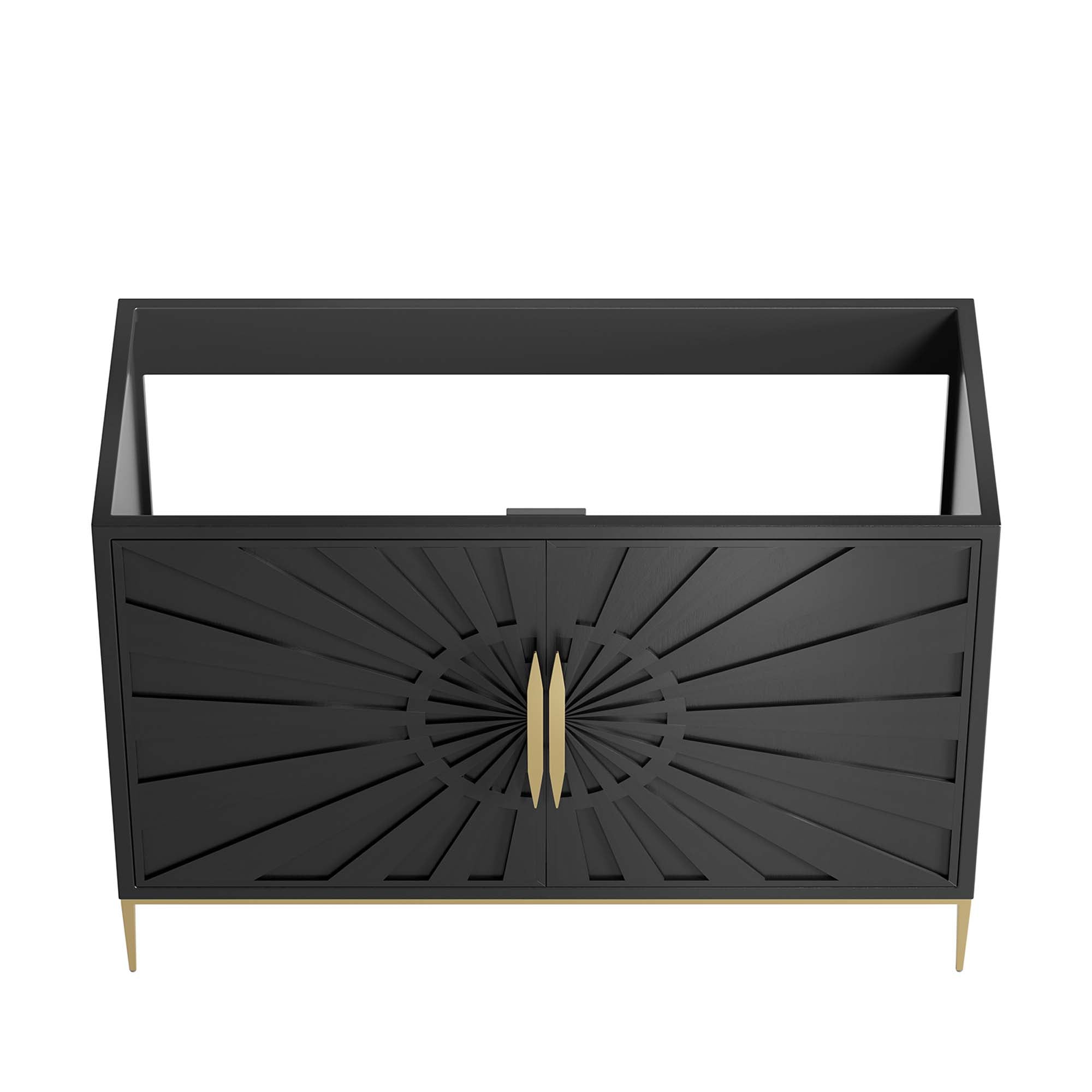 Awaken 48" Double or Single Sink Compatible (Not Included) Bathroom Vanity Cabinet - Black