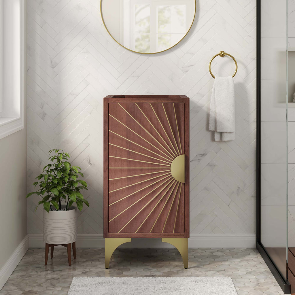 Daylight 18" Bathroom Vanity Cabinet - Walnut