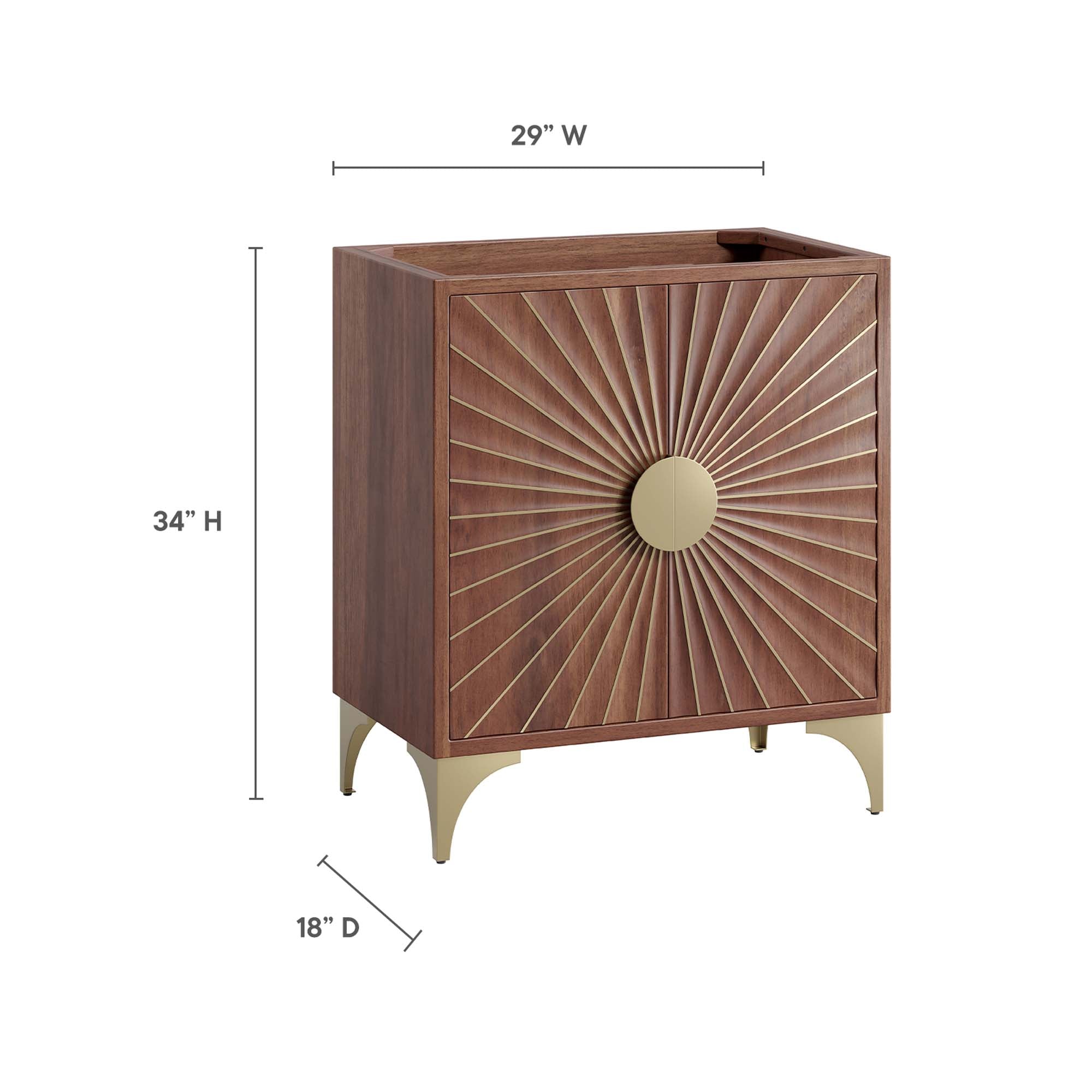 Daylight 30" Bathroom Vanity Cabinet - Walnut