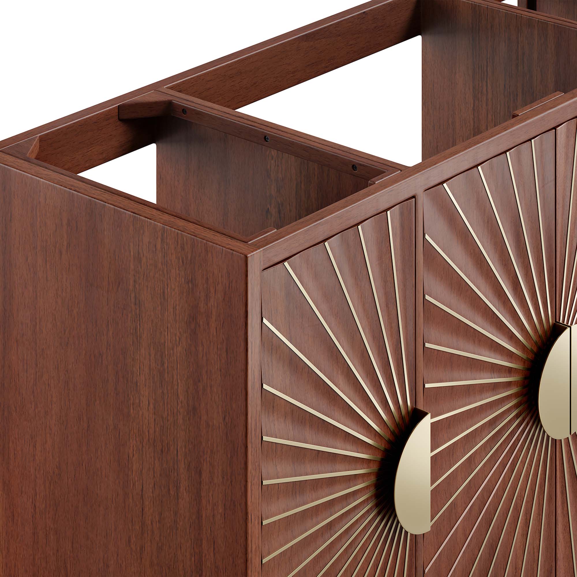 Daylight 48" Single Sink Compatible (Not Included) Bathroom Vanity Cabinet - Walnut