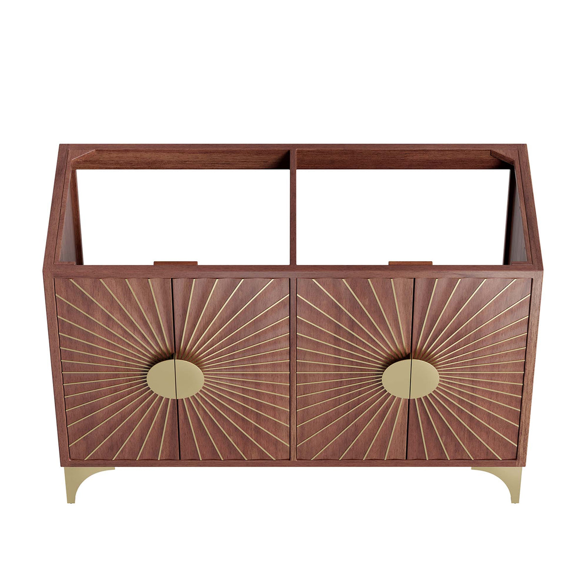 Daylight 48" Double Sink Compatible (Not Included) Bathroom Vanity Cabinet - Walnut