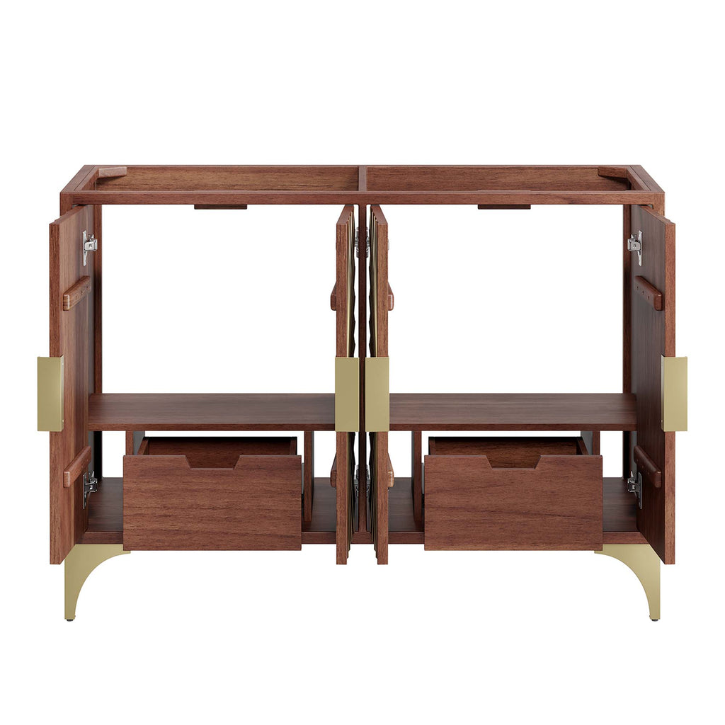 Daylight 48" Double Sink Compatible (Not Included) Bathroom Vanity Cabinet - Walnut