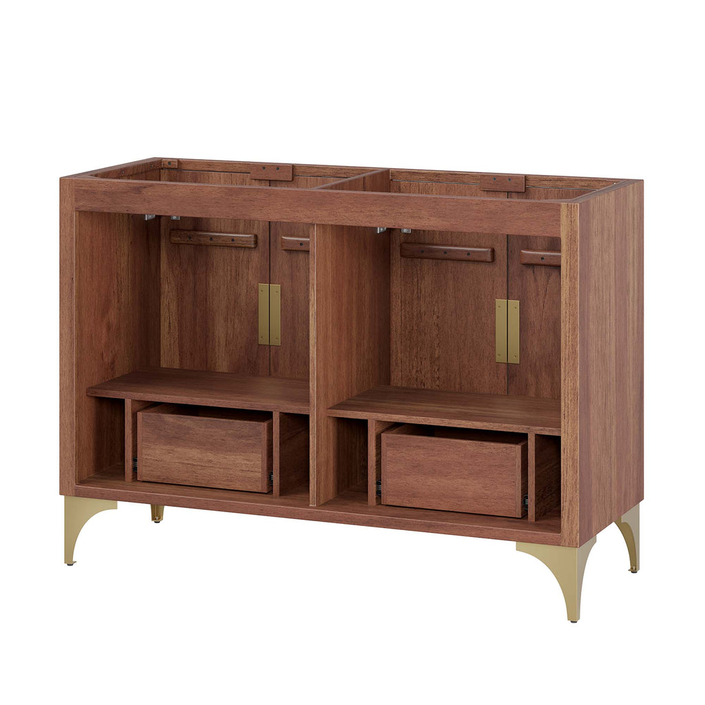 Daylight 48" Double Sink Compatible (Not Included) Bathroom Vanity Cabinet - Walnut