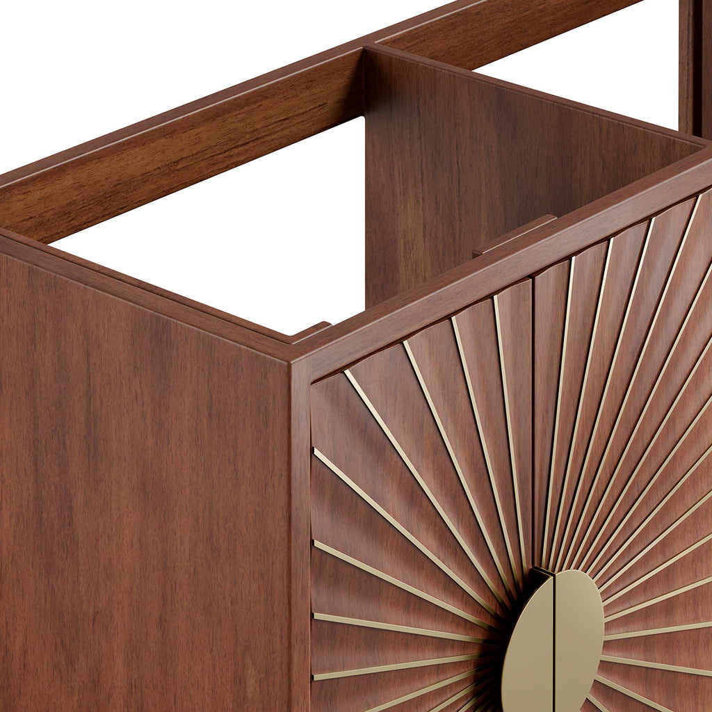 Daylight 48" Double Sink Compatible (Not Included) Bathroom Vanity Cabinet - Walnut