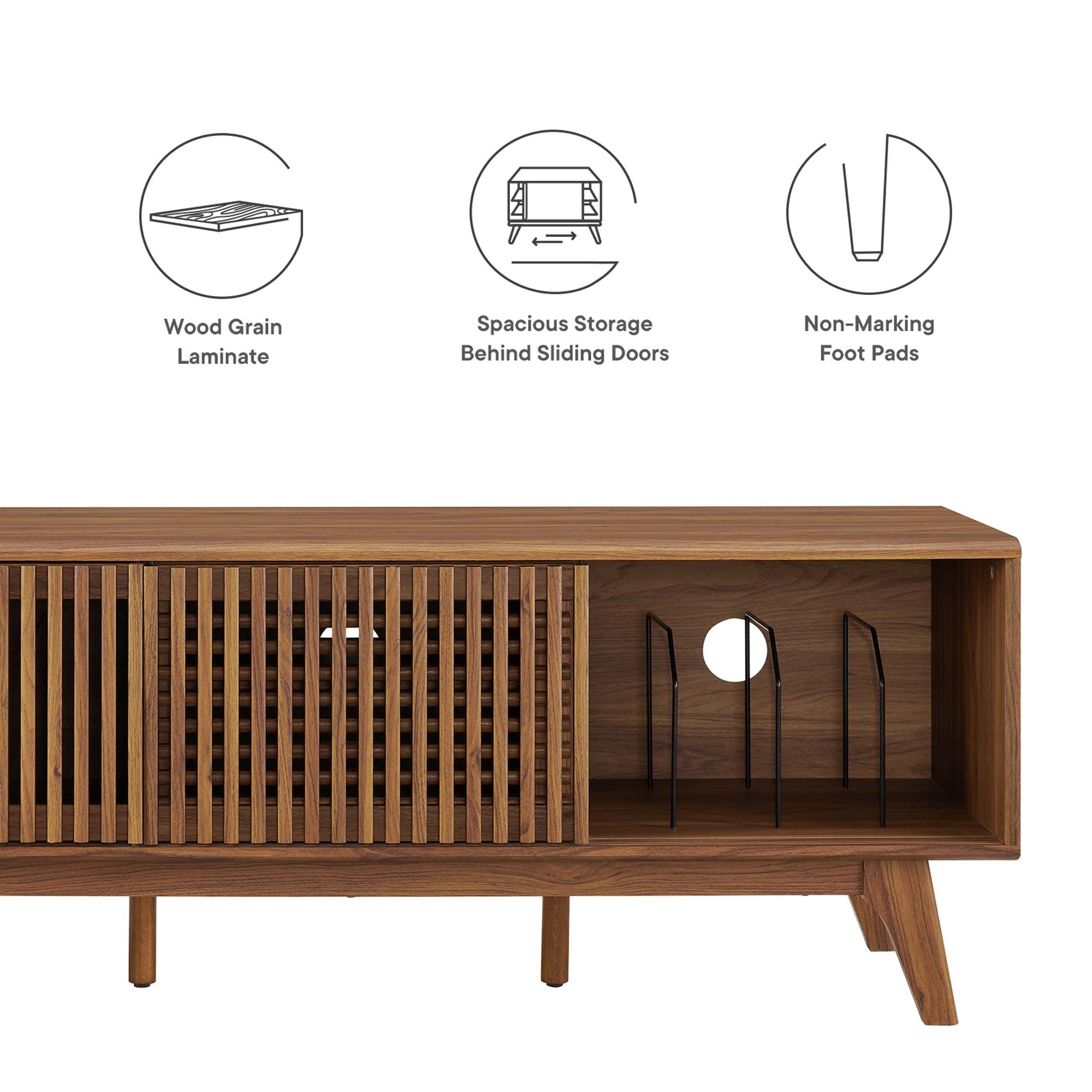 Iterate 59" TV Stand - Walnut