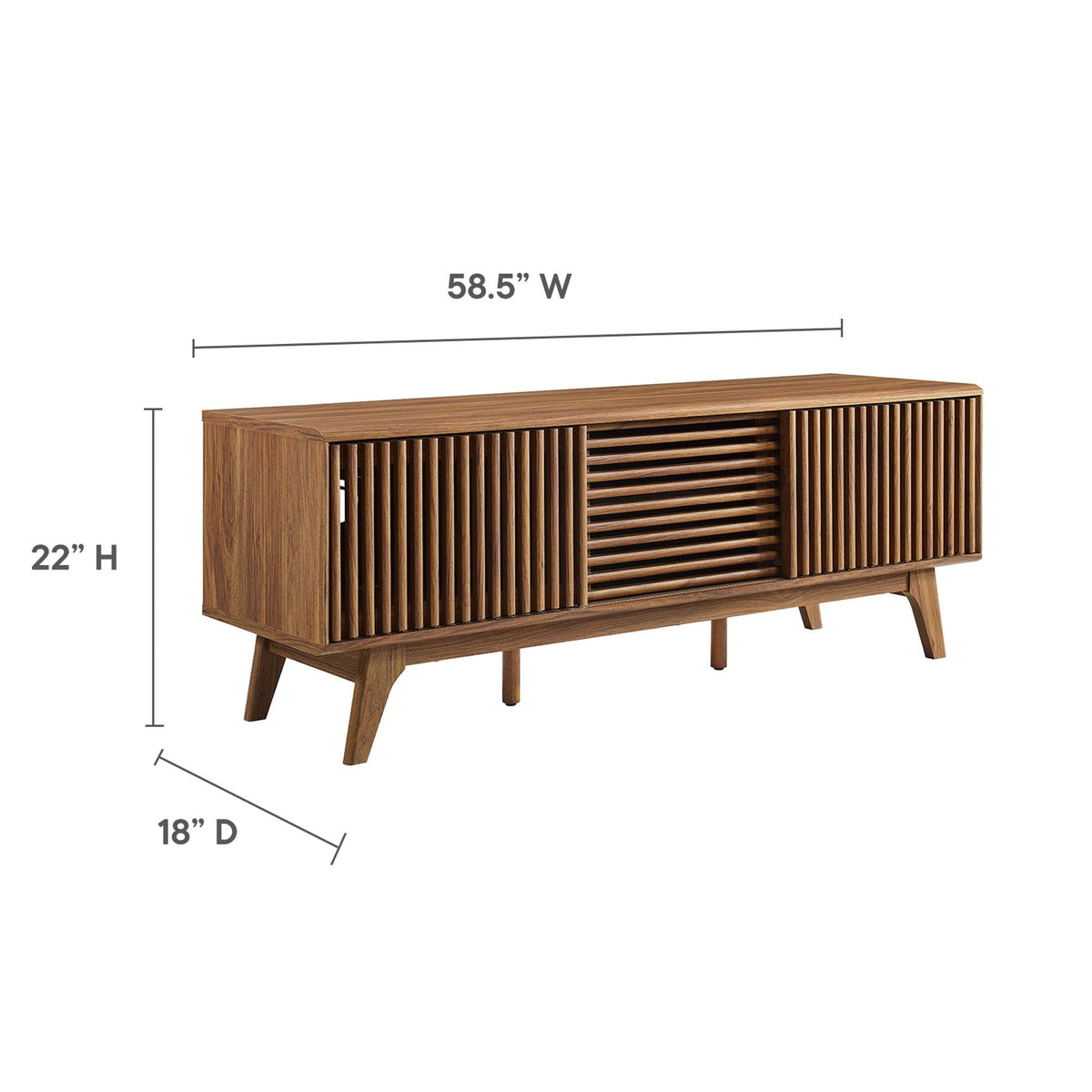 Iterate 59" TV Stand - Walnut
