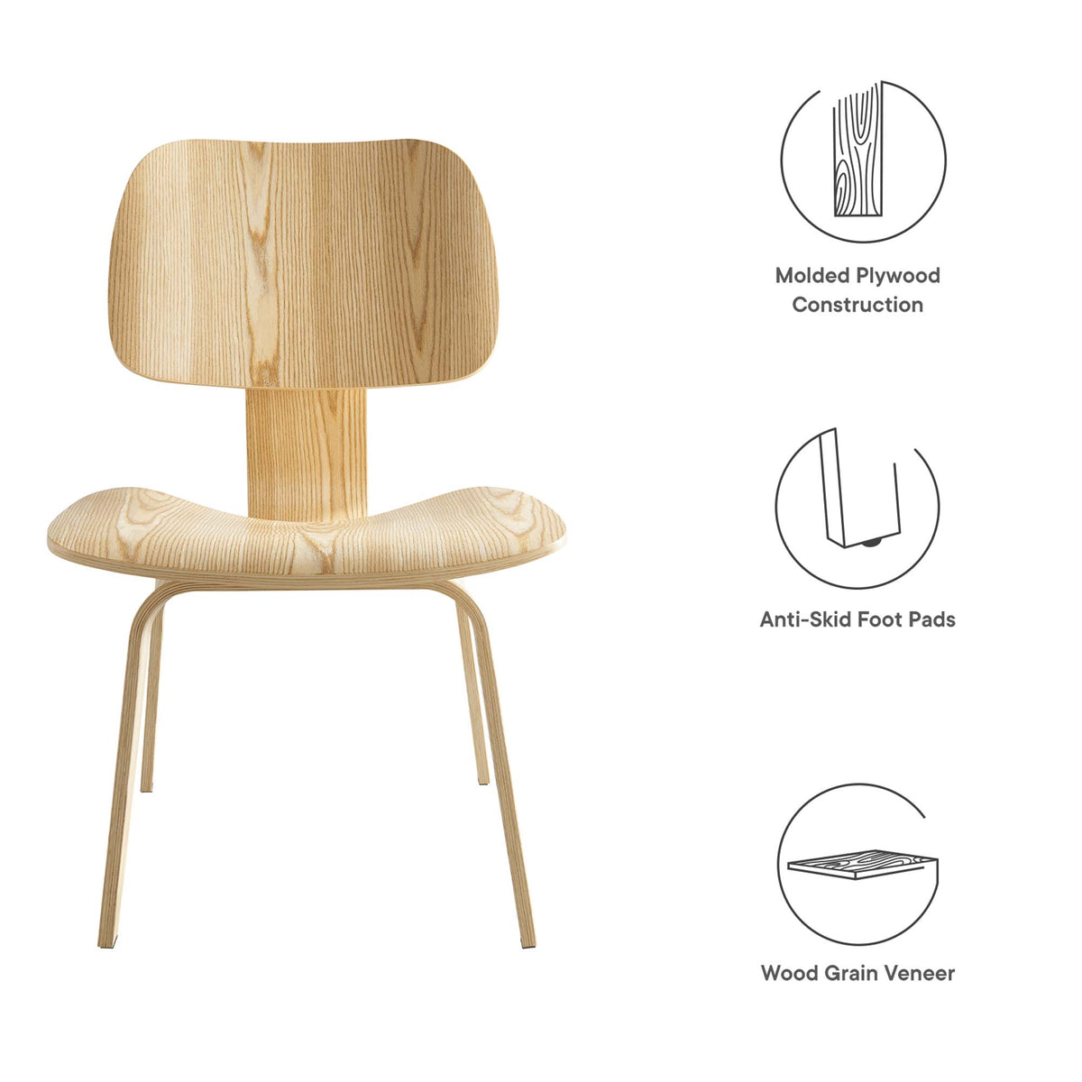 Fathom Wood Dining Chair - Natural