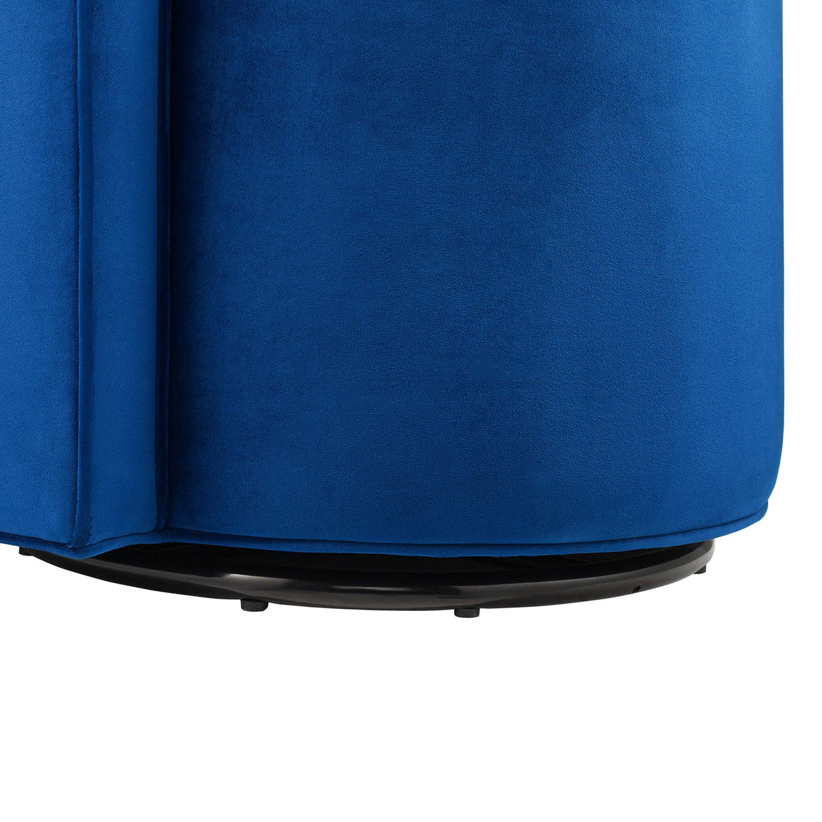 Della Performance Velvet Fabric Swivel Chair - Navy