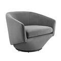 Series Performance Velvet Fabric Swivel Chair - Gray