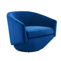 Series Performance Velvet Fabric Swivel Chair - Navy