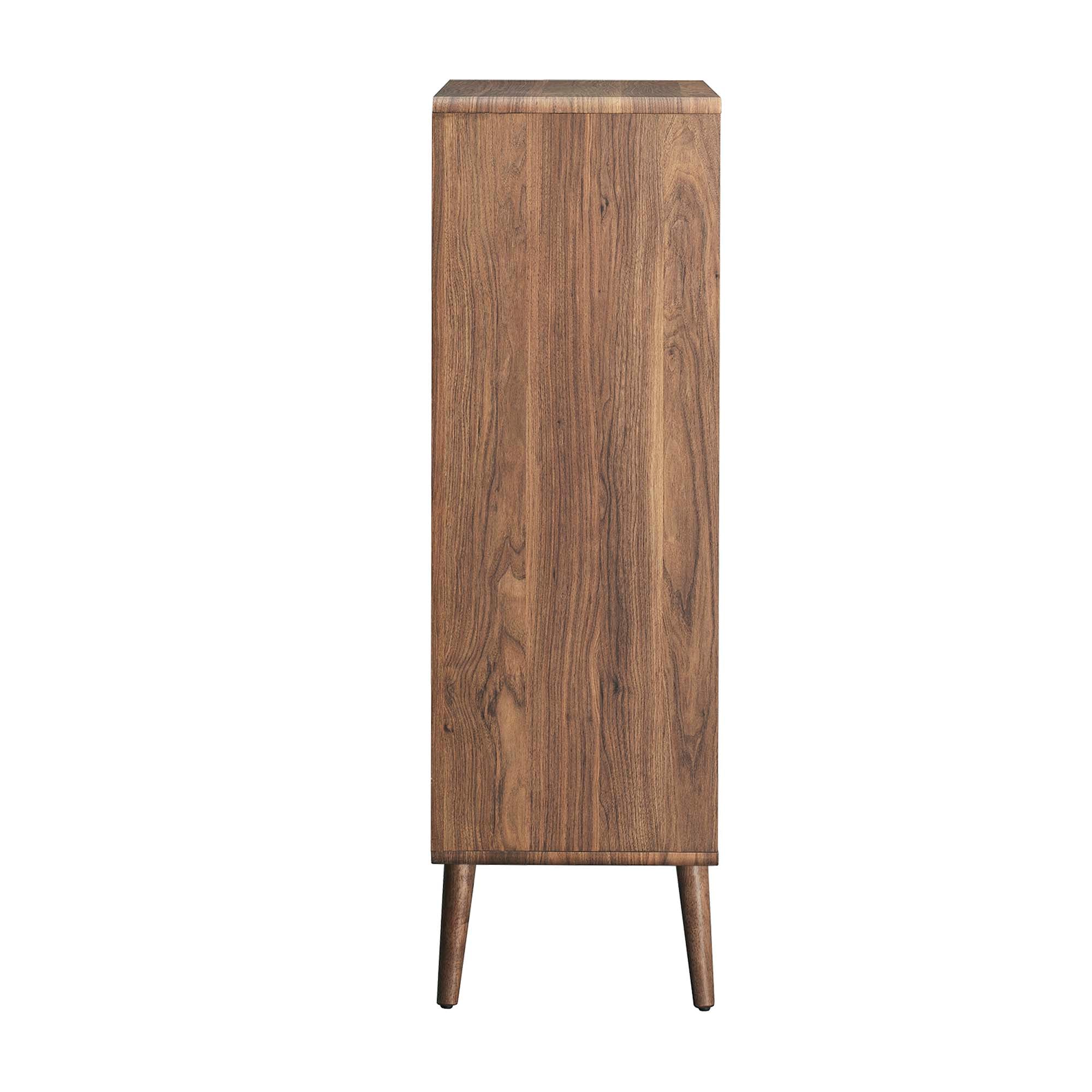 Transmit Display Cabinet Bookshelf - Walnut White