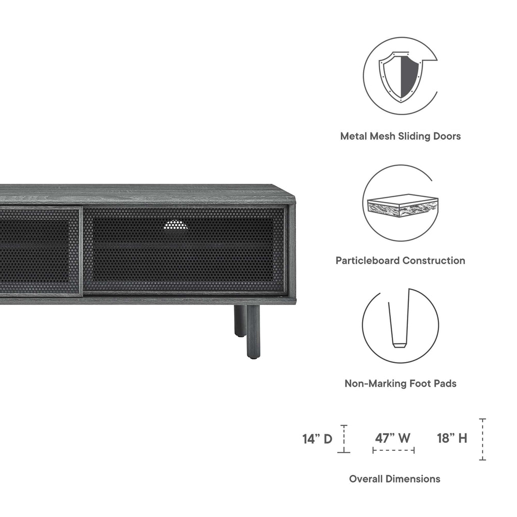 Kurtis 47" TV Stand - Charcoal