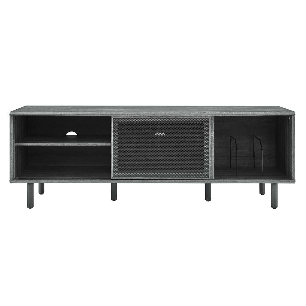 Kurtis 67" TV and Vinyl Record Stand - Charcoal