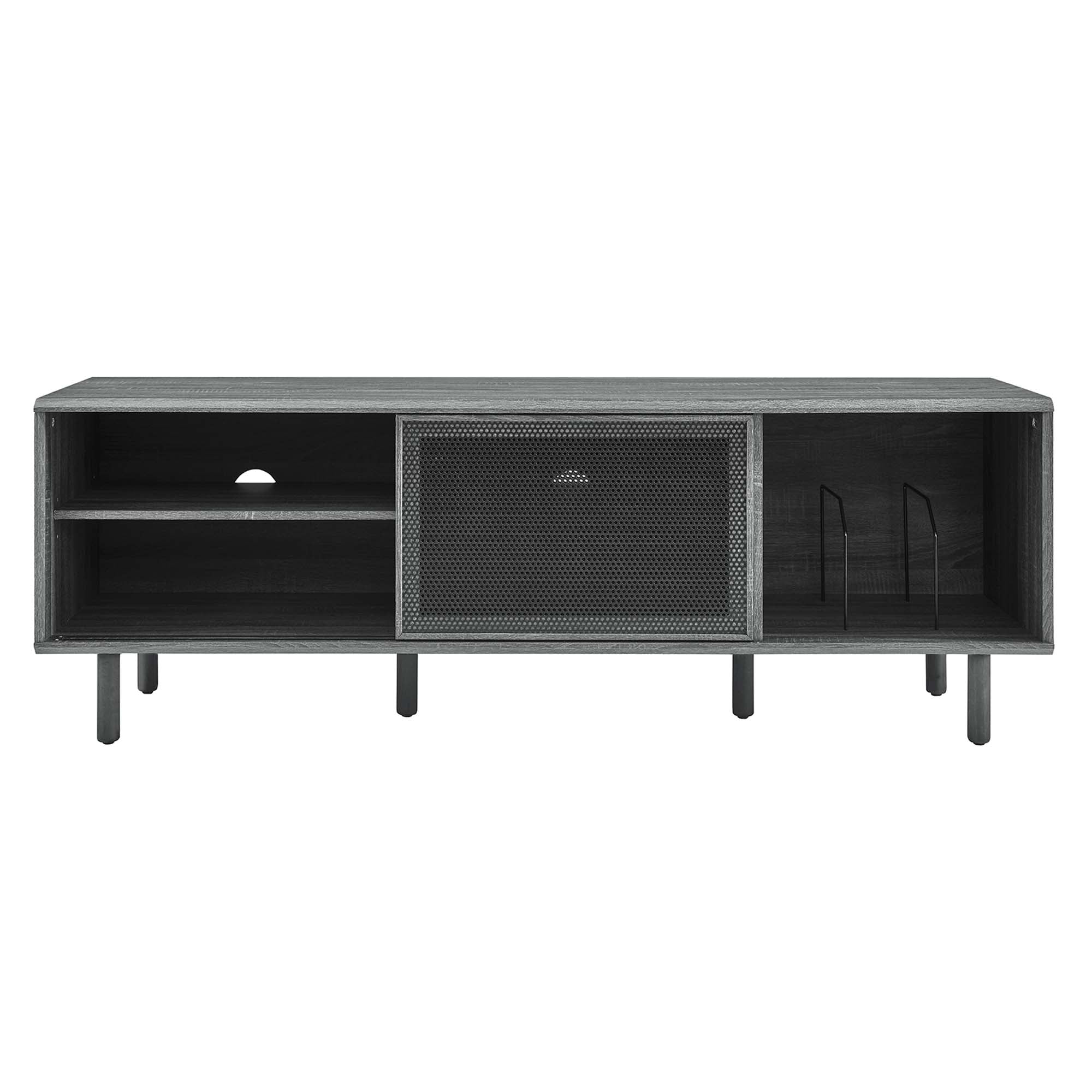 Kurtis 67" TV and Vinyl Record Stand - Charcoal