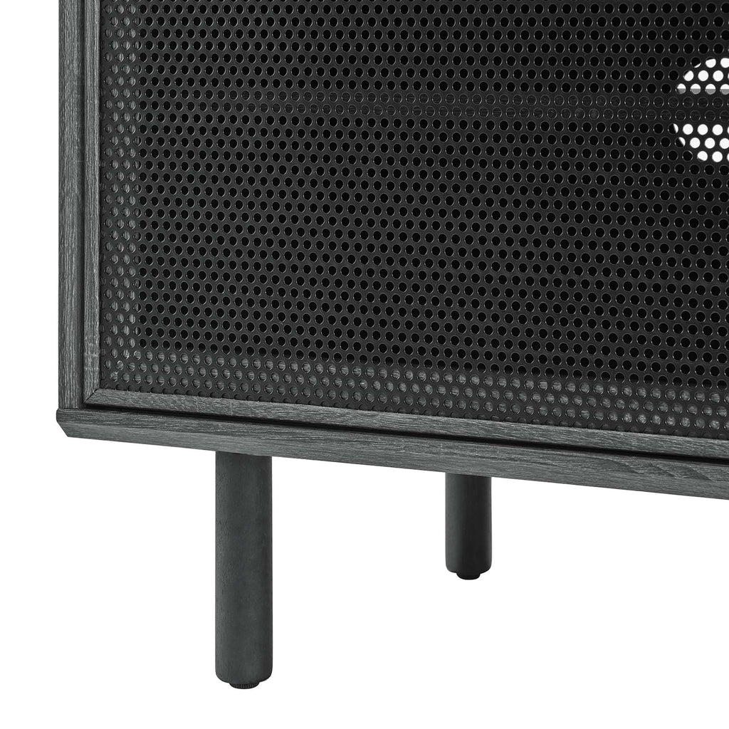 Kurtis 67" TV and Vinyl Record Stand - Charcoal