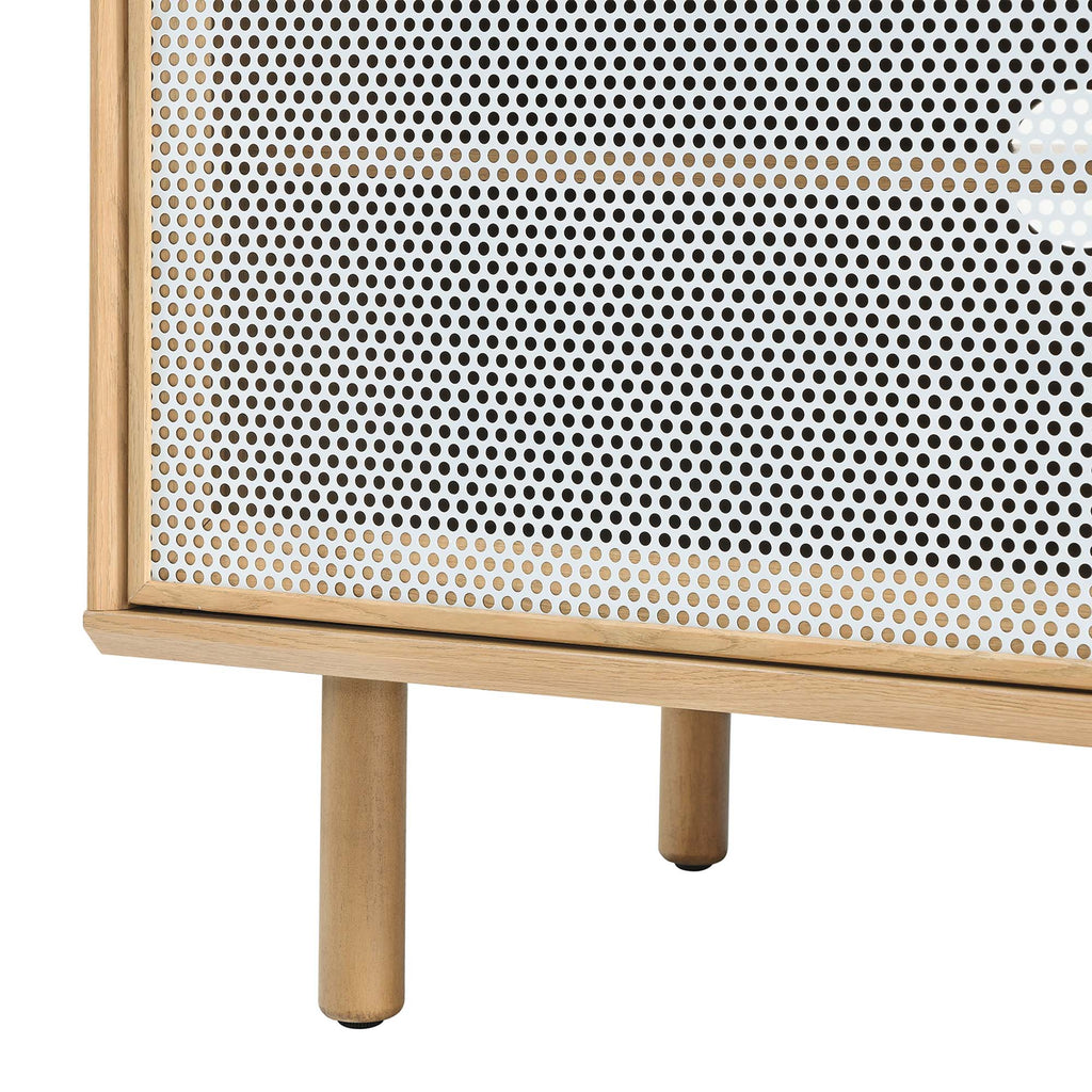 Kurtis 67" TV and Vinyl Record Stand - Oak