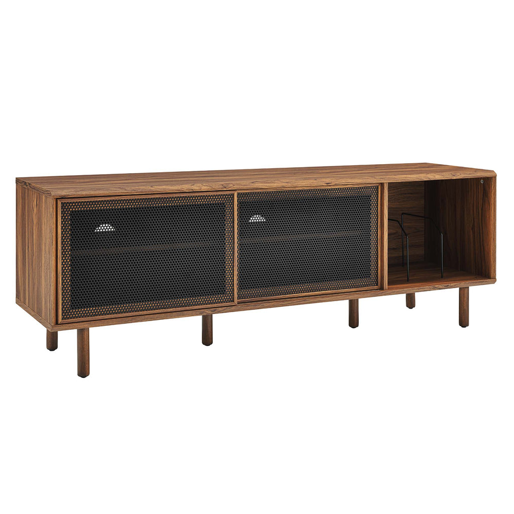 Kurtis 67" TV and Vinyl Record Stand - Walnut