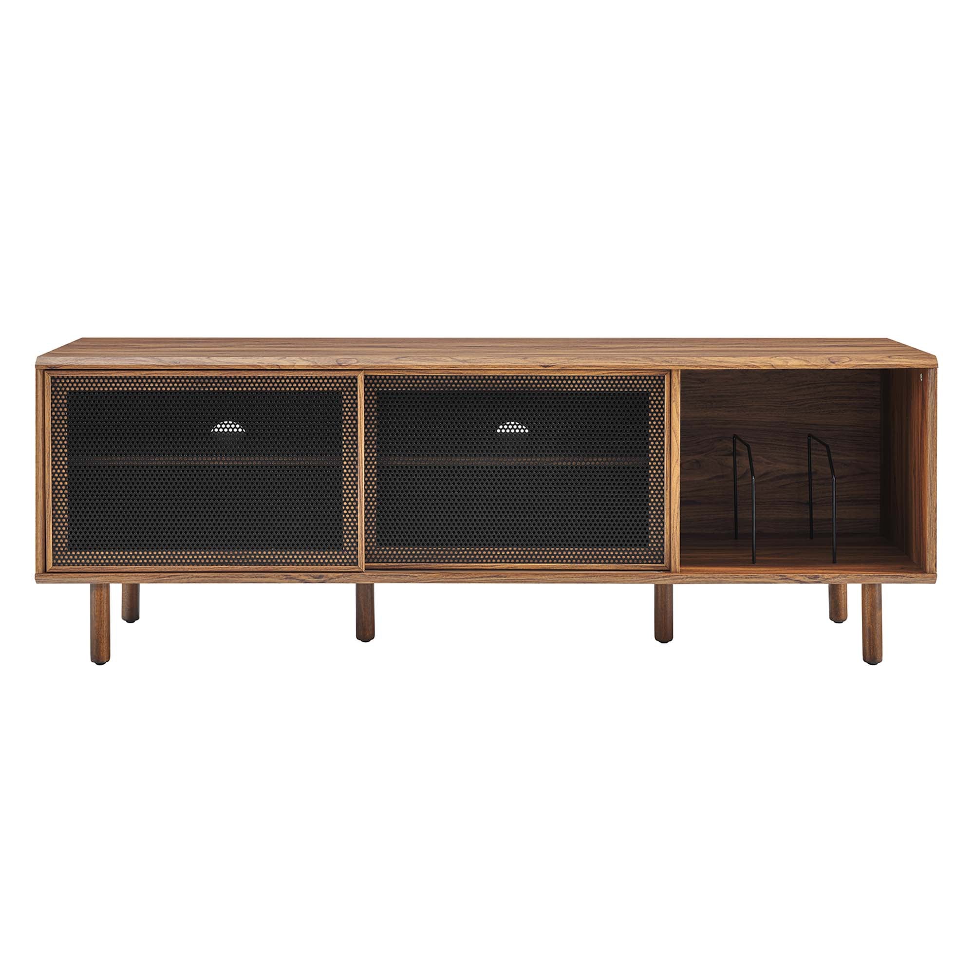 Kurtis 67" TV and Vinyl Record Stand - Walnut