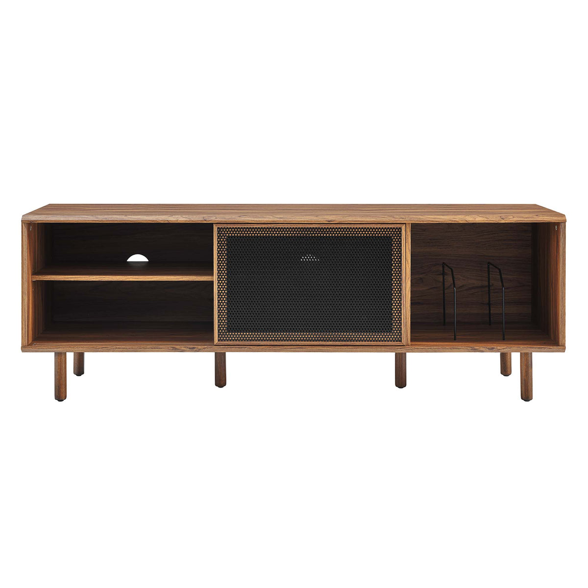 Kurtis 67" TV and Vinyl Record Stand - Walnut