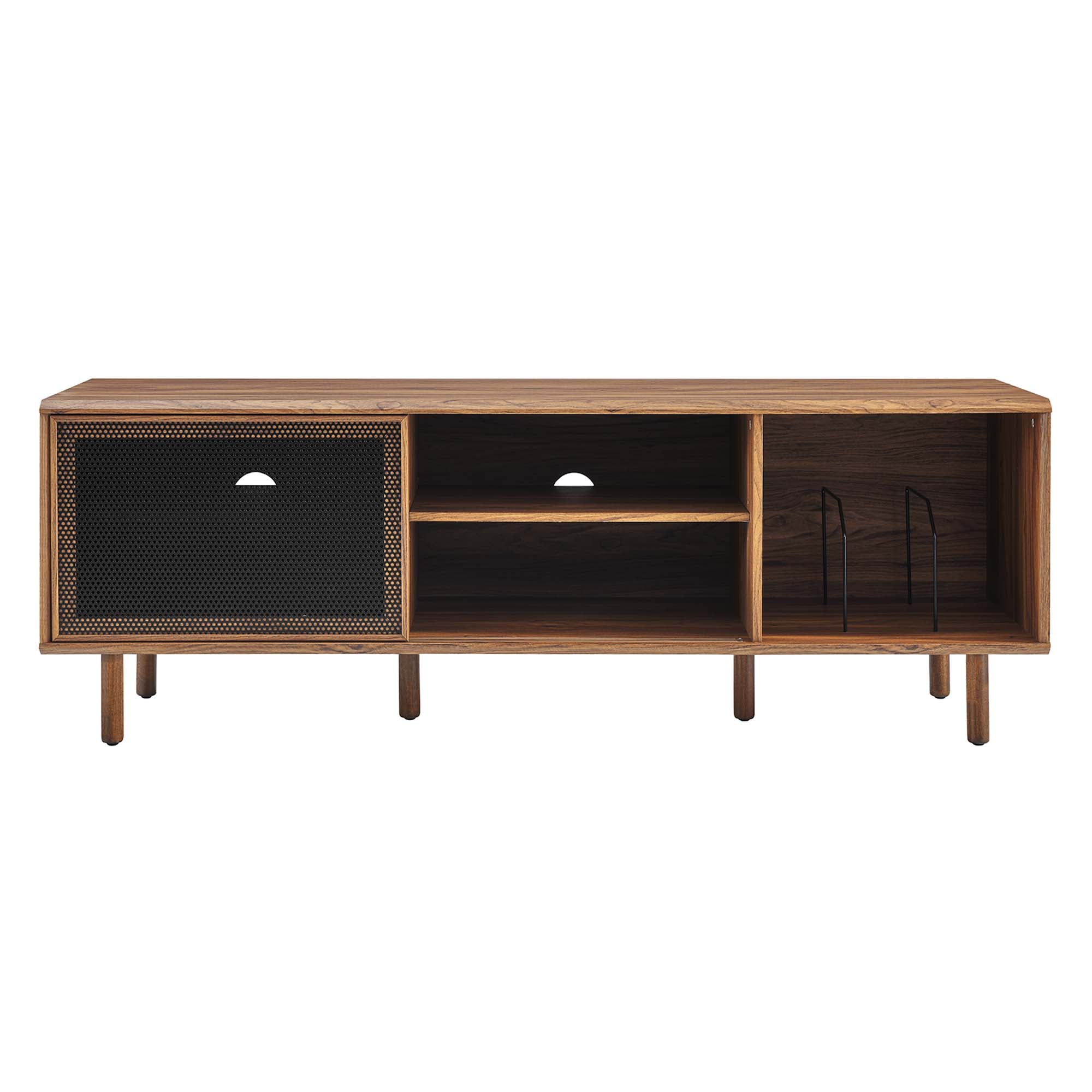 Kurtis 67" TV and Vinyl Record Stand - Walnut