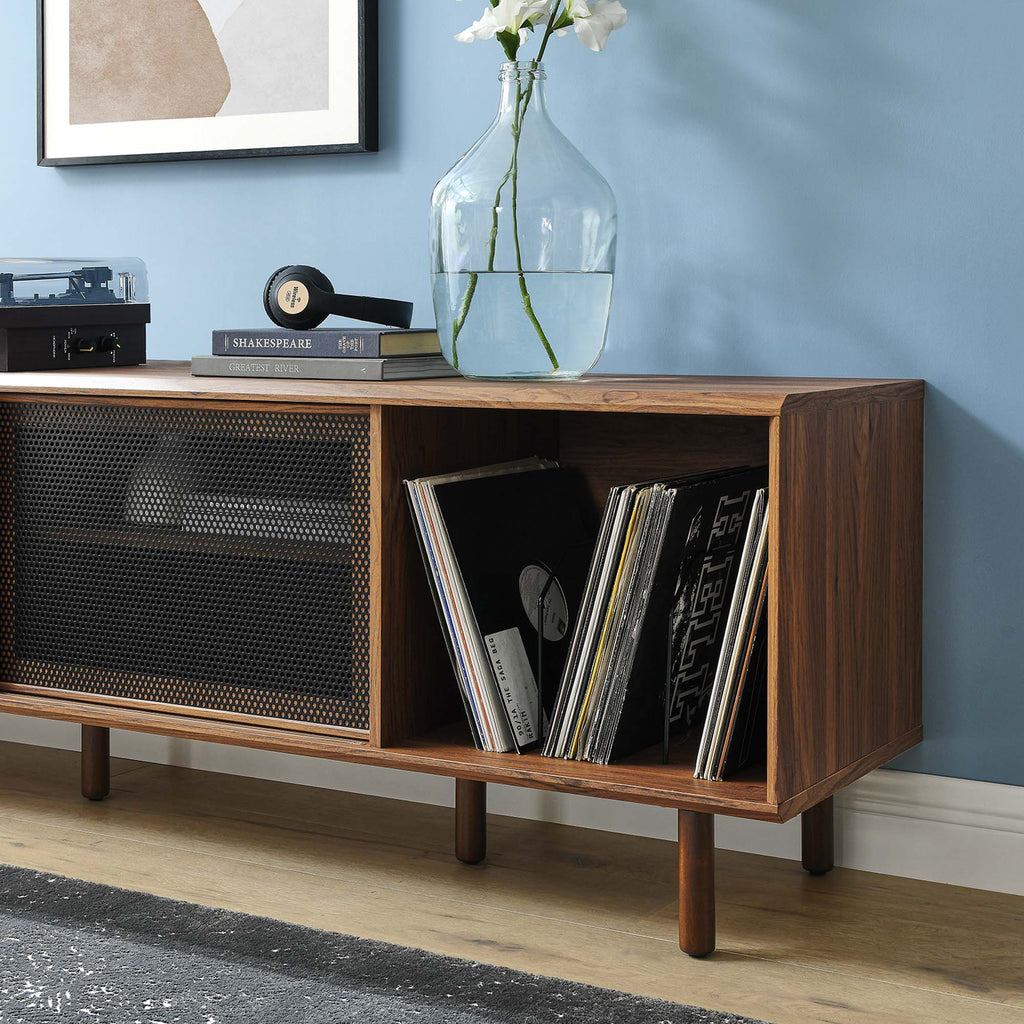 Kurtis 67" TV and Vinyl Record Stand - Walnut