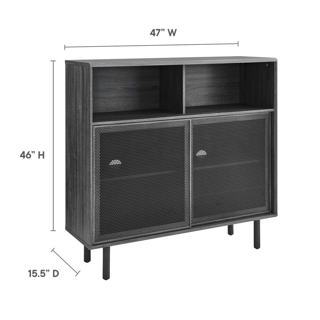 Kurtis 47" Display Cabinet - Charcoal
