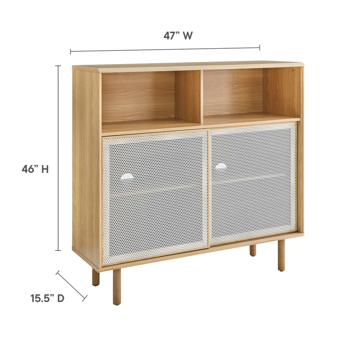 Kurtis 47" Display Cabinet - Oak