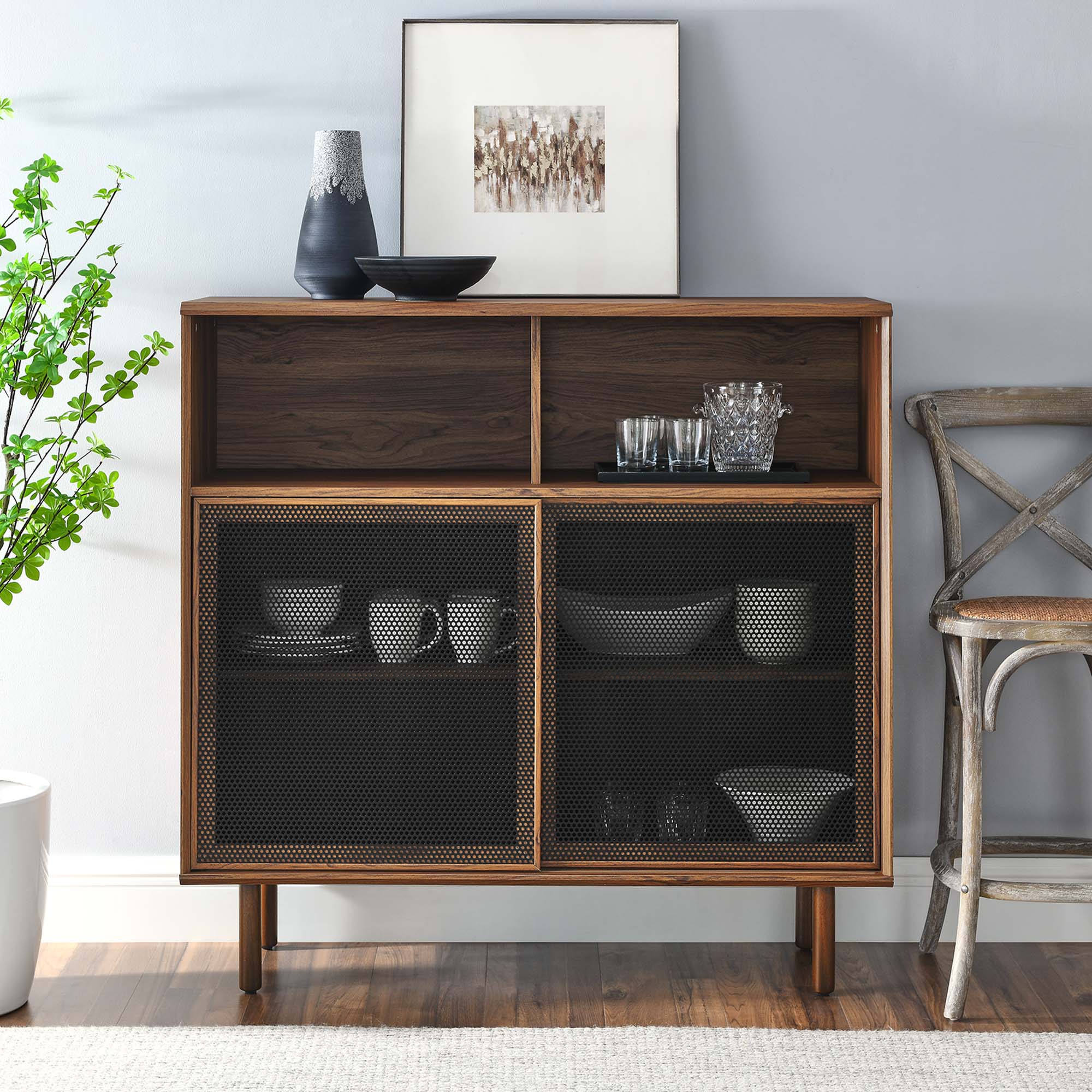 Kurtis 47" Display Cabinet - Walnut