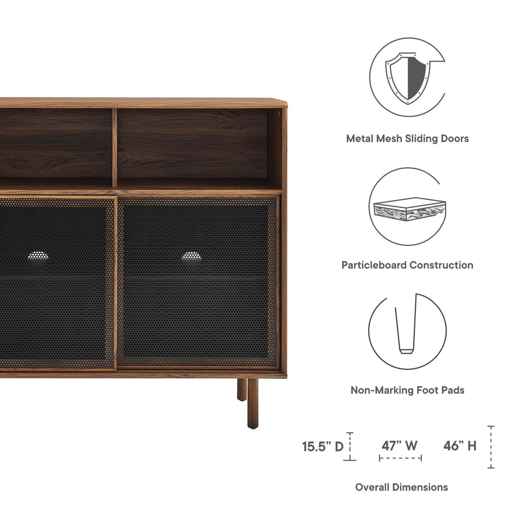 Kurtis 47" Display Cabinet - Walnut