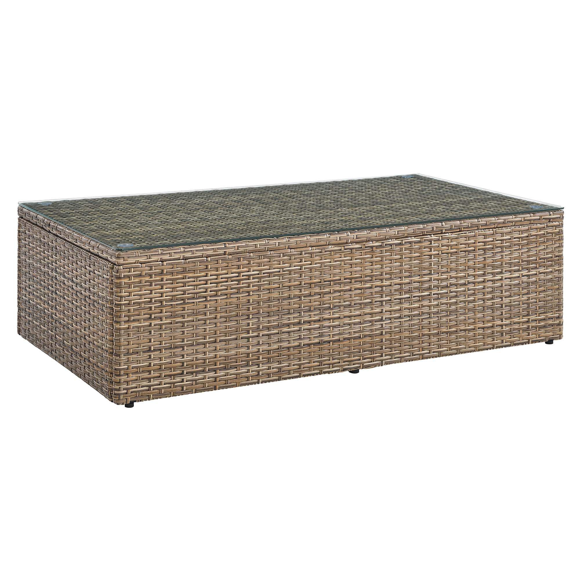 Convene Outdoor Patio Coffee Table - Brown