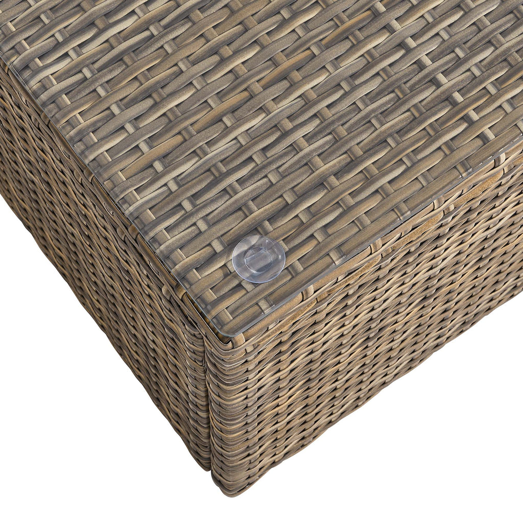 Convene Outdoor Patio Coffee Table - Brown
