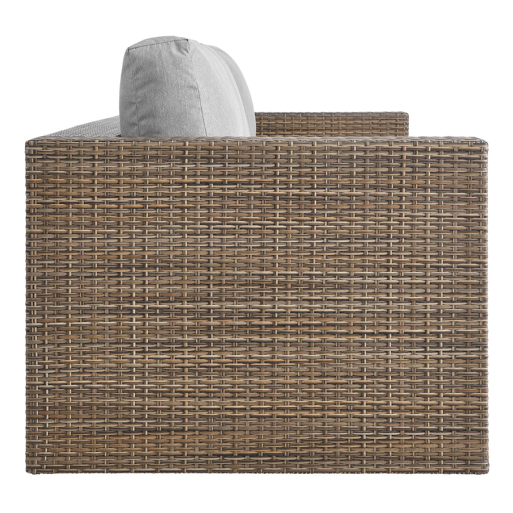 Convene Outdoor Patio Sofa - Cappuccino Gray