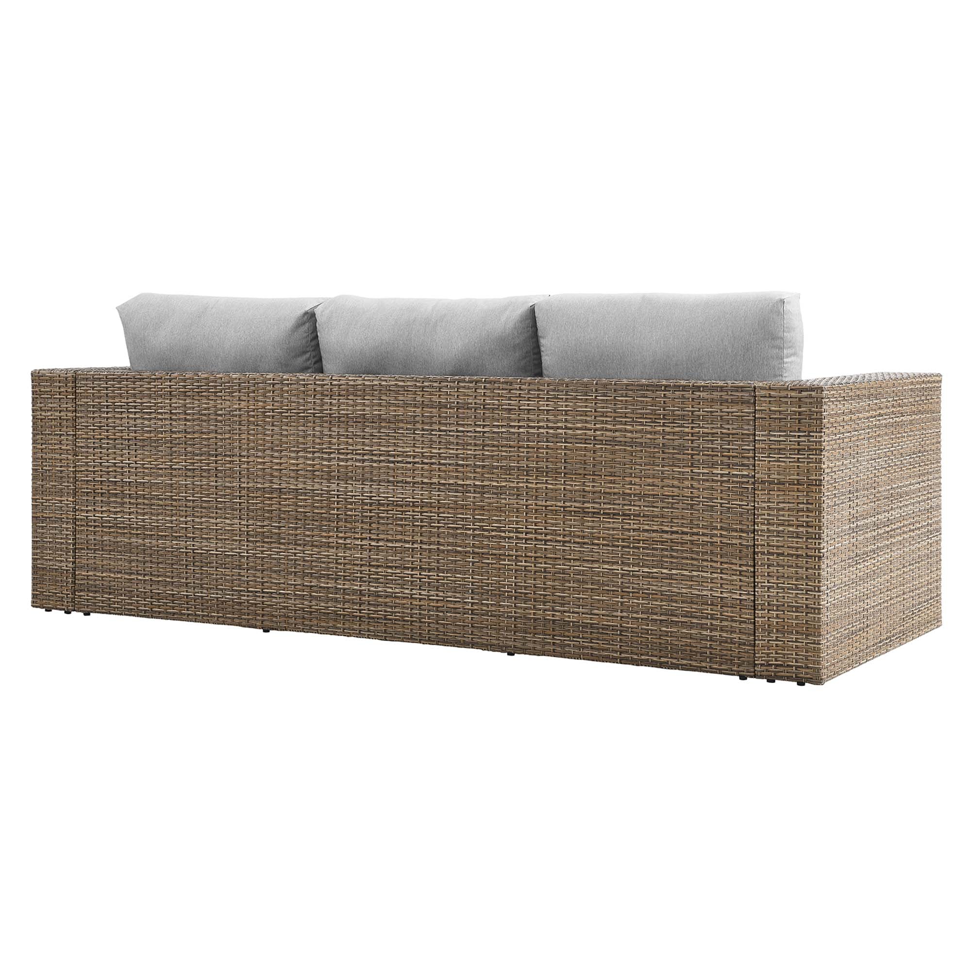 Convene Outdoor Patio Sofa - Cappuccino Gray