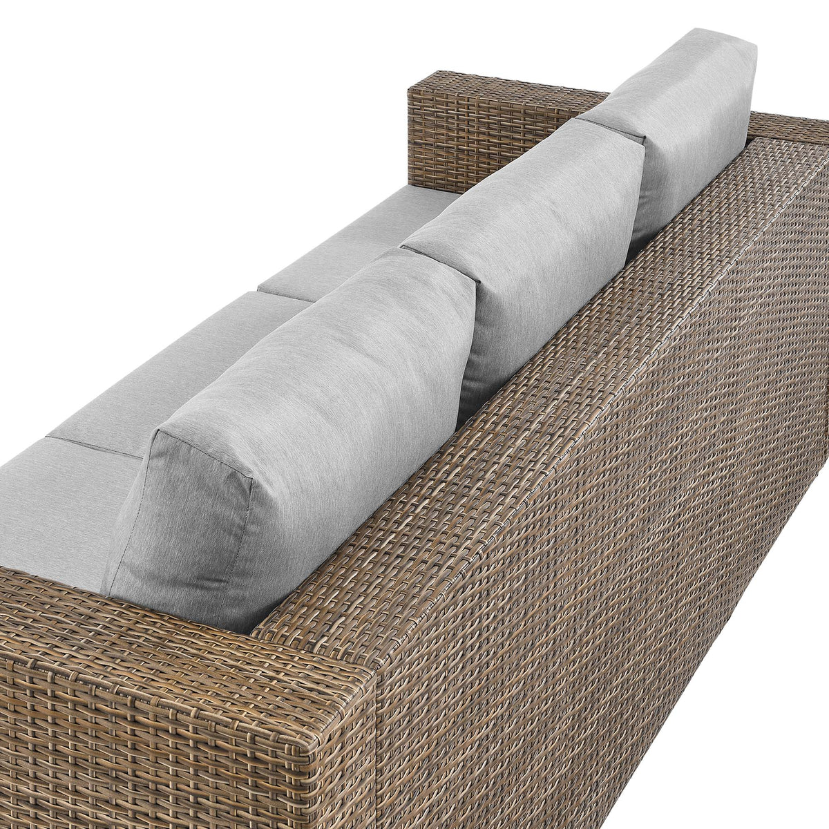 Convene Outdoor Patio Sofa - Cappuccino Gray