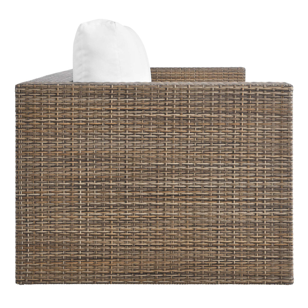 Convene Outdoor Patio Sofa - Cappuccino White