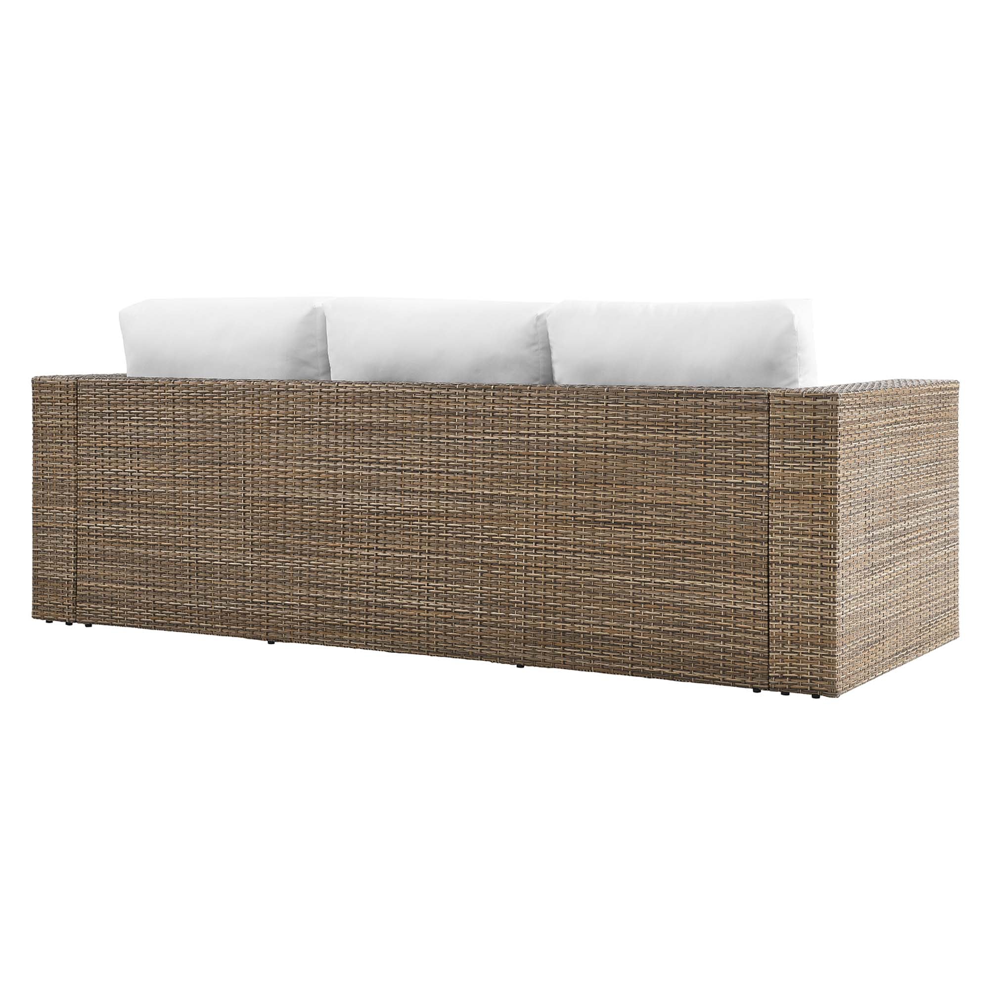 Convene Outdoor Patio Sofa - Cappuccino White