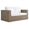 Convene Outdoor Patio Loveseat - Cappuccino White