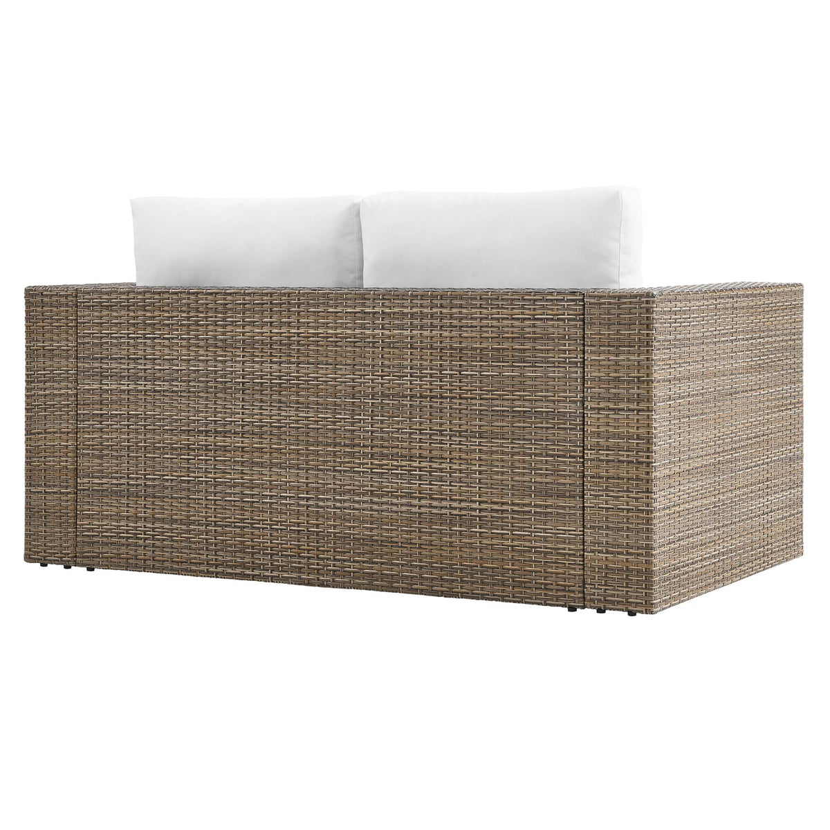 Convene Outdoor Patio Loveseat - Cappuccino White