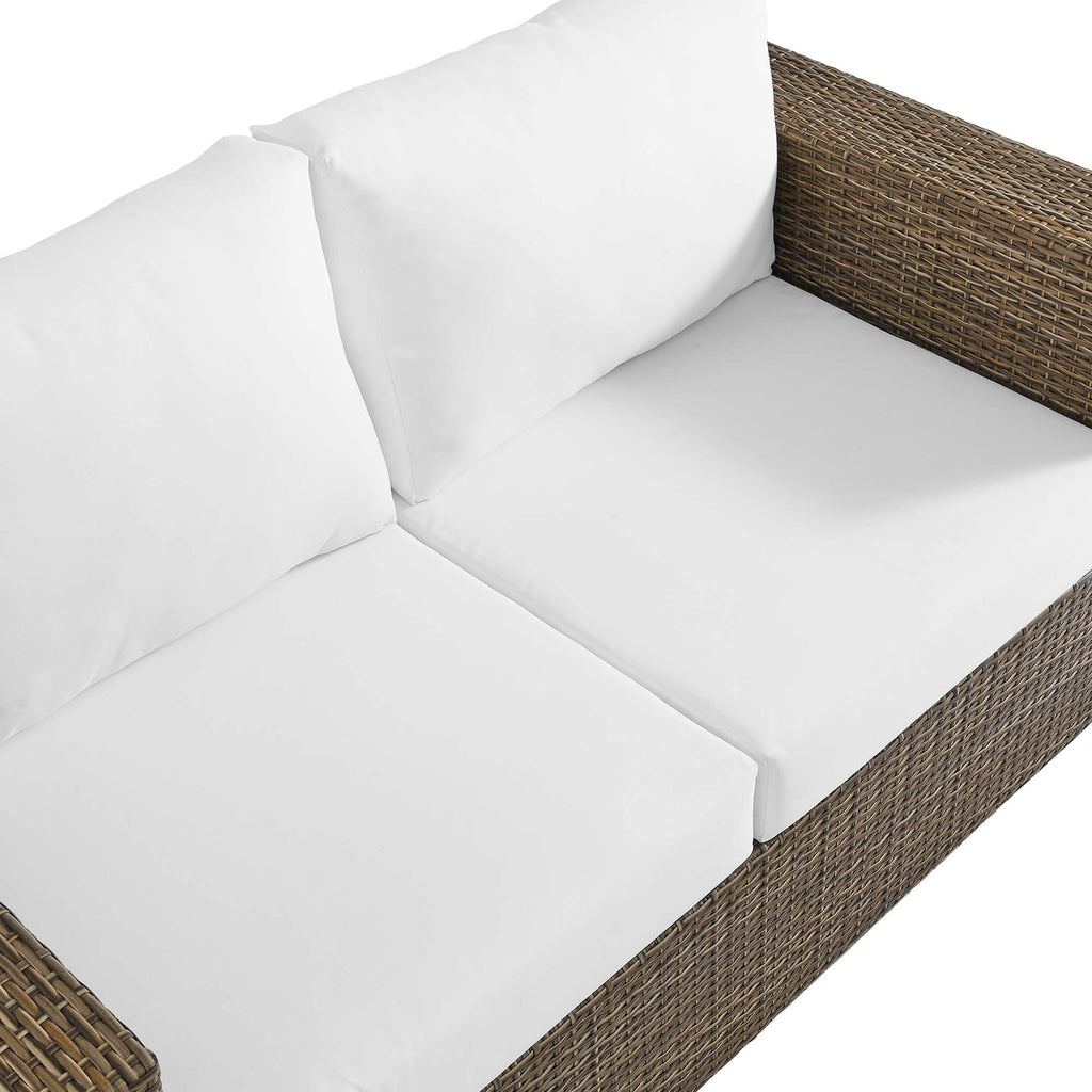 Convene Outdoor Patio Loveseat - Cappuccino White