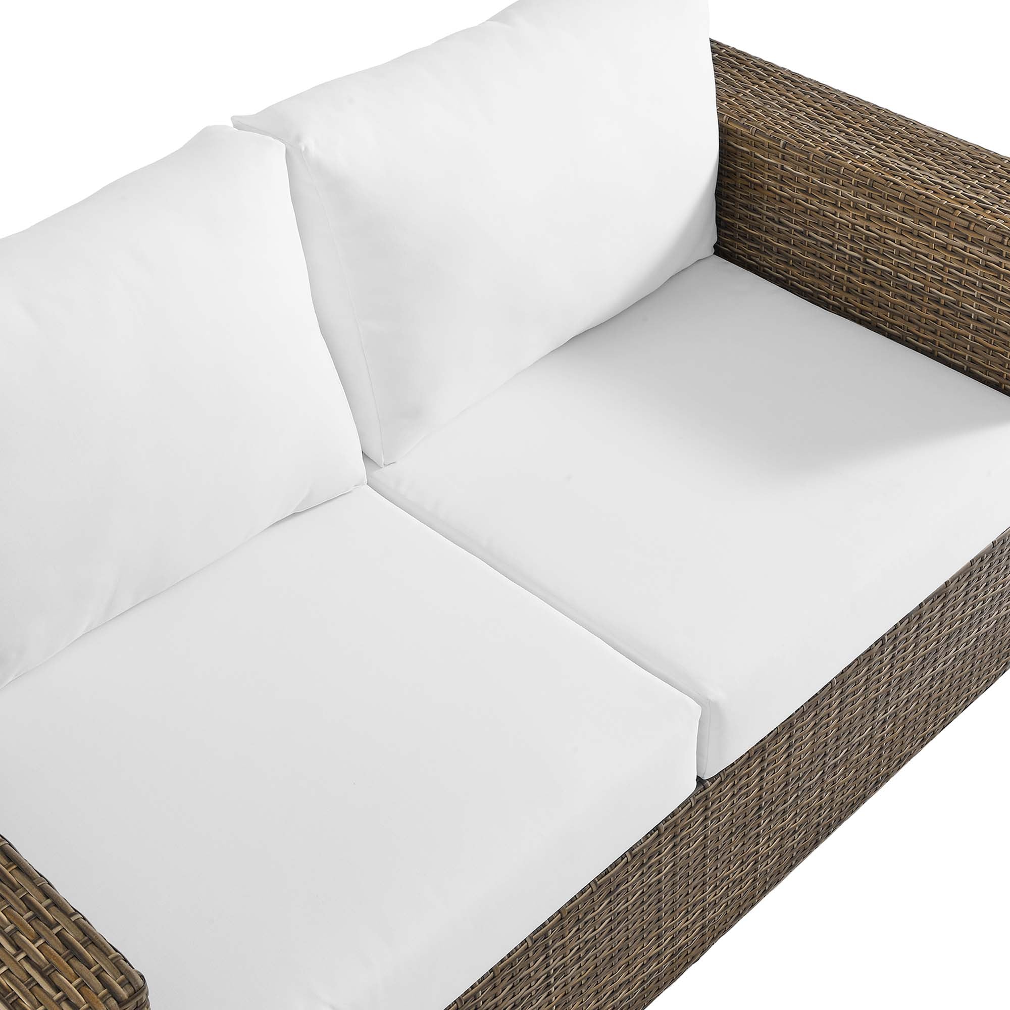 Convene Outdoor Patio Loveseat - Cappuccino White
