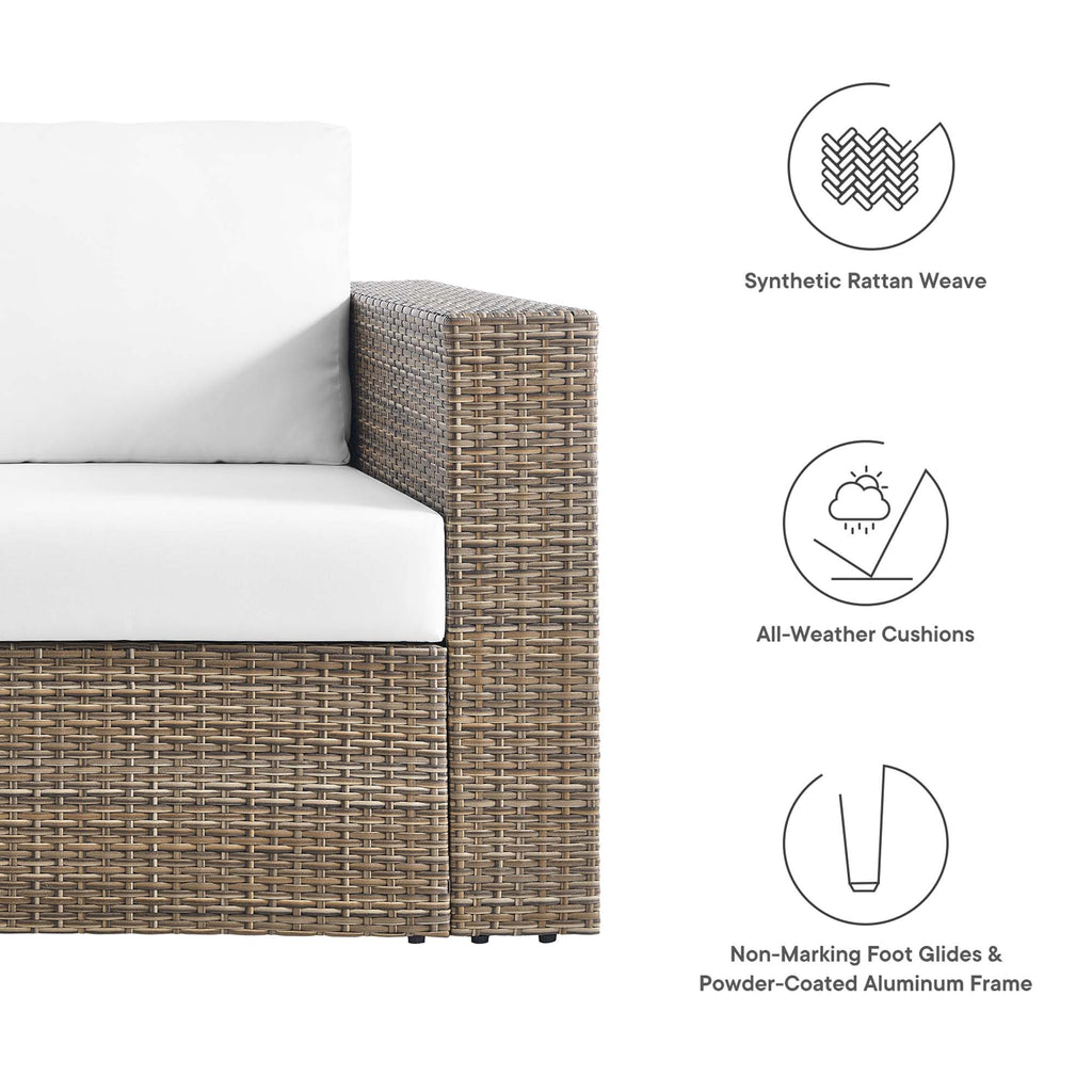 Convene Outdoor Patio Loveseat - Cappuccino White