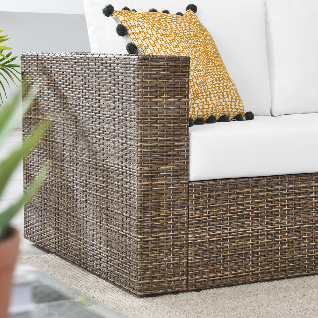 Convene Outdoor Patio Loveseat - Cappuccino White